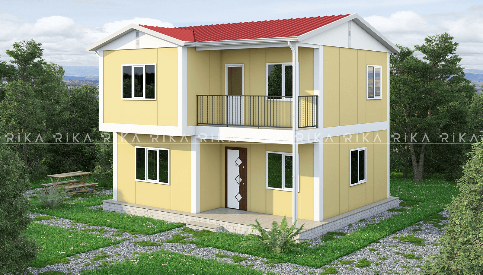 105 m² Two Story Prefabricated House