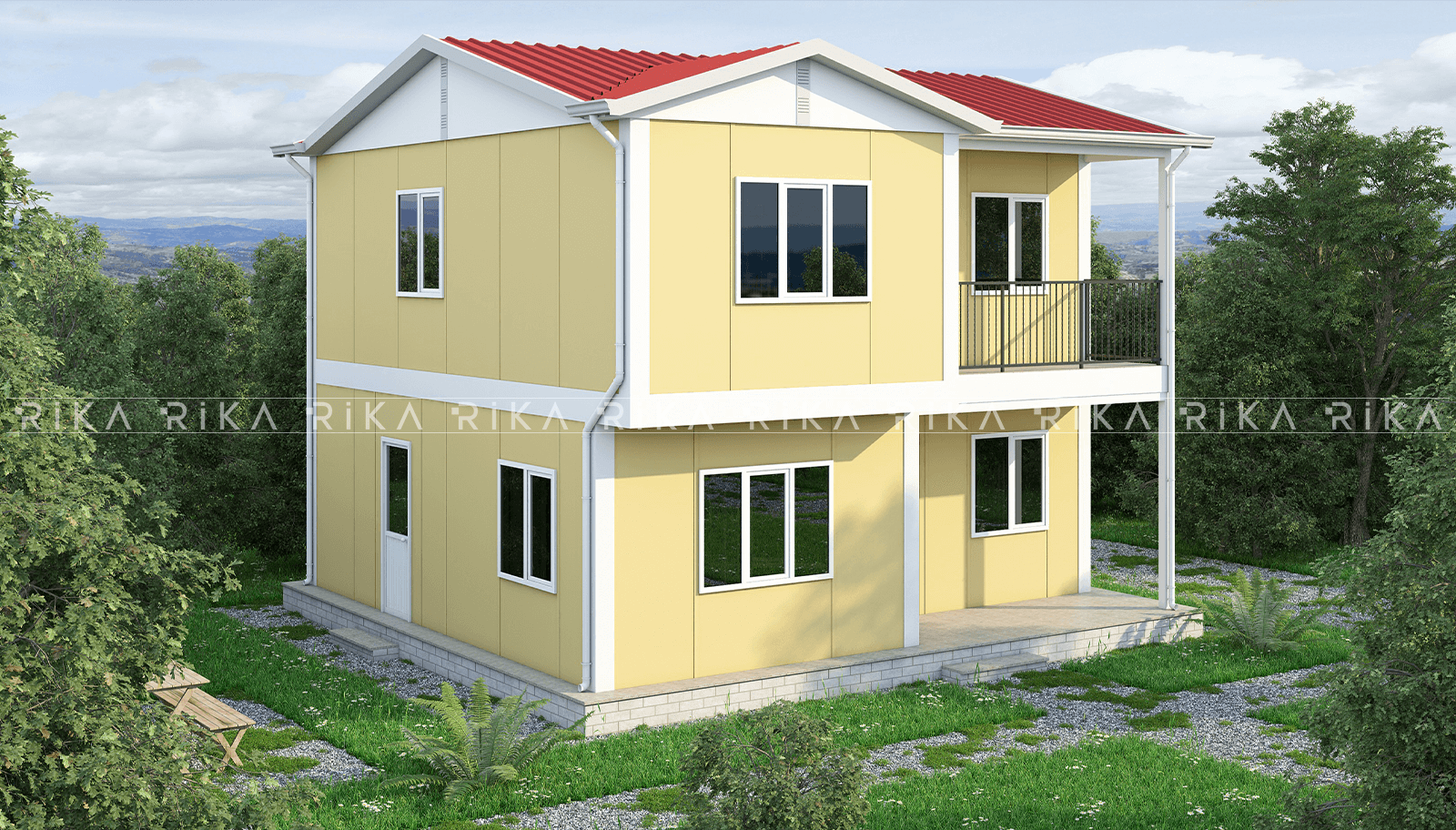 105 m² Two Story Prefabricated House