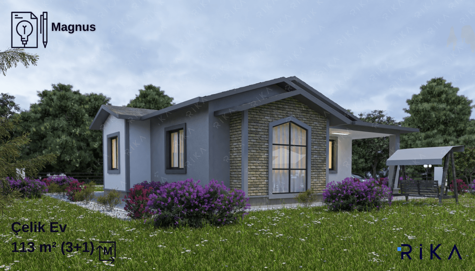 113 m2 Magnus Single Story Lightweight Steel House