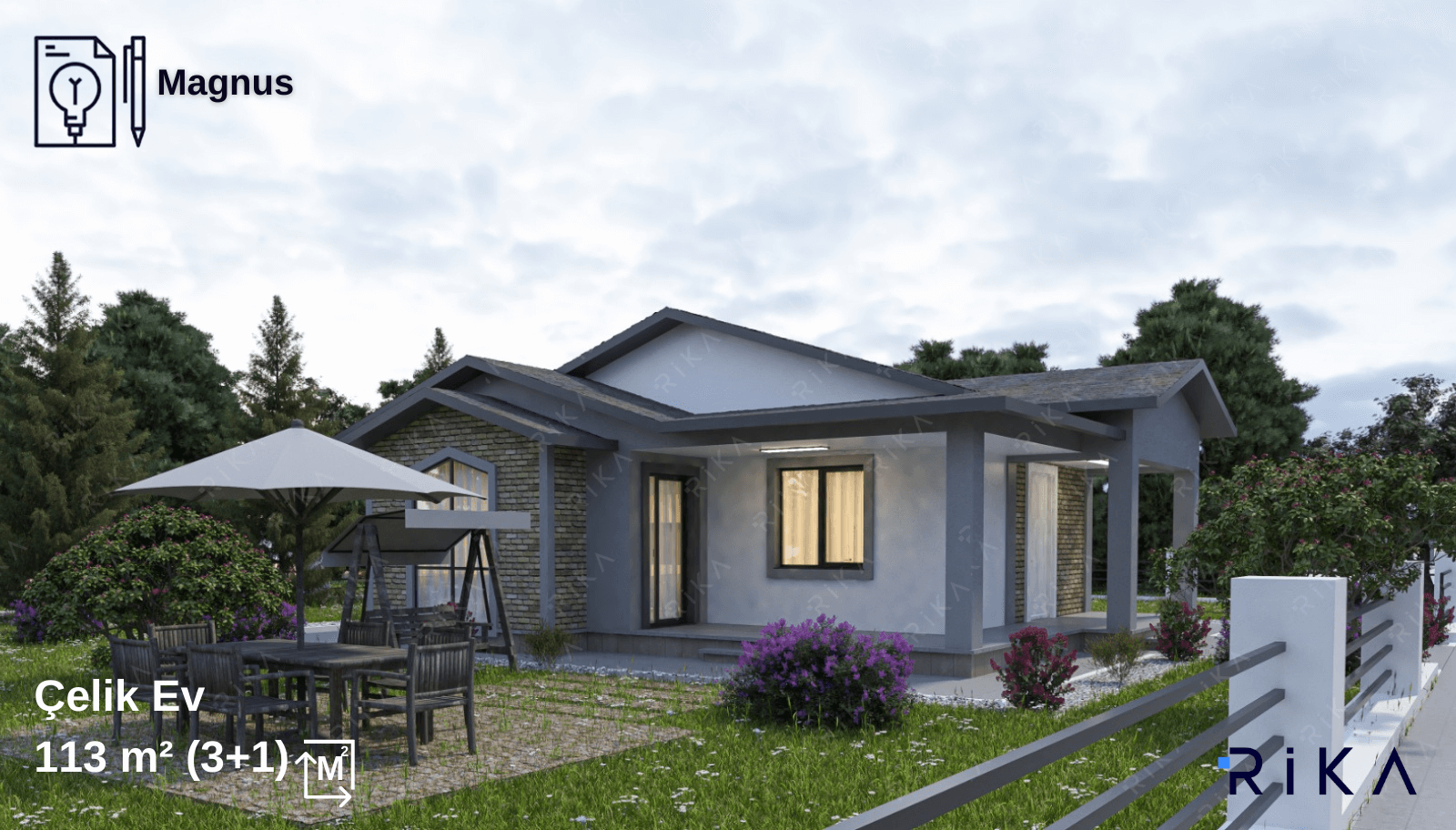 113 m2 Magnus Single Story Lightweight Steel House