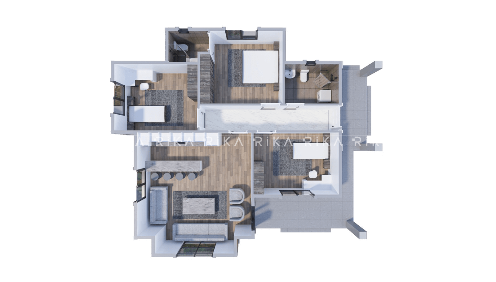 113 m² Single Story Reinforced Concrete Villa