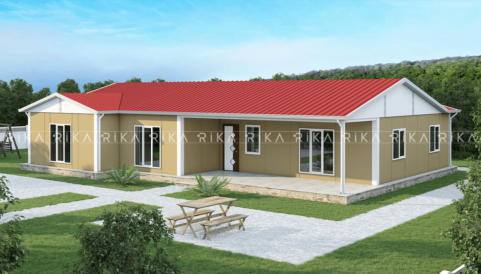 165 m2 Tek Katlı Prefabrik EV