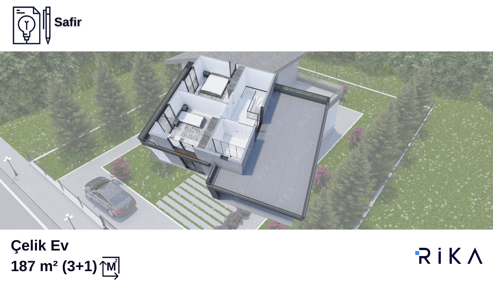 187 m² Safir Two Story Lightweight Steel House